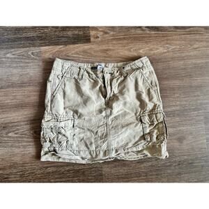 Vintage 1990s Gap Khaki Cargo Mini Skirt Army Green Size 1 Women's Grunge